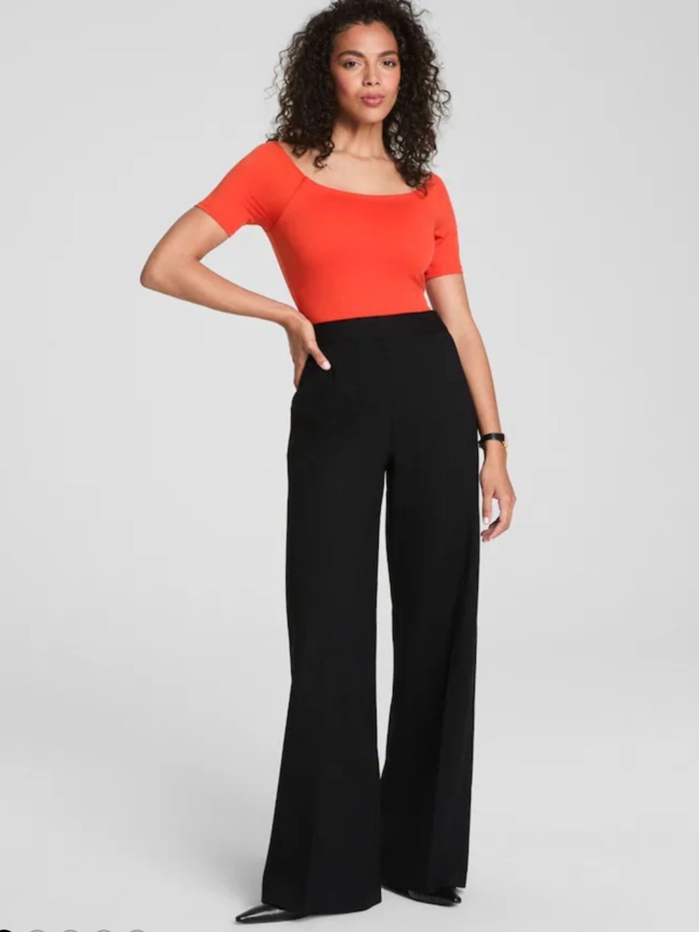Spanx Super Smooth Perfect Fit Ponte Wide Leg Pant